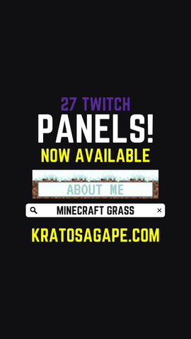 Minecraft Snowy Grass Twitch Panel